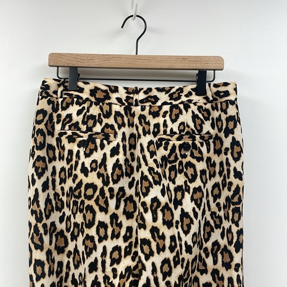 Banana Republic Avery Leopard Mid-Rise Trouser Ankle Pant Animal Print Boho 6 - Picture 6 of 9